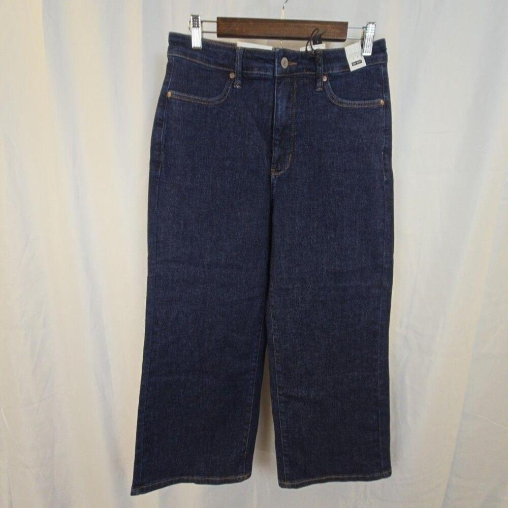 Judy Blue Jeans Juniors 13/31 Dark Blue High Waist Wide Leg Denim Tummy Control